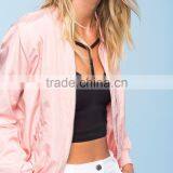 2016 Factory Price Life Satin Bomber Smart Ladies Jacket thumbnail-4