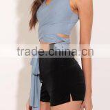 Latest Design Sexy Lady Tie up Top Summer Fashion Tops for Women thumbnail-3