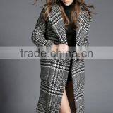 Auschalink Outdoor Fashion Women Tweed Hoodie Coats Plaid Design thumbnail-1
