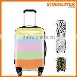 150704j Print Luggage Travel Suitcase ABS PC Universal Wheels Suitcase Closeout
