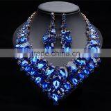 Fashion Big Crystal Water Drop Gems Necklace Jewelry Sets thumbnail-1
