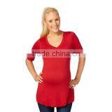 Wholesale Plus Size Sexy v Neck Maternity t Shirt Maternity Clothing Dropship thumbnail-1