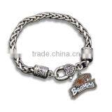 High End Custom Fans Bracelet 2016 Zinc Alloy Charm Bracelet Sports Fans Thick Chian Bracelet thumbnail-6