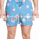 Customize Pattern And Color Cheeky Mouthful Print Bigmouth 100% Nylon Swim Trunks Quick Drying Split Leg Opening Swim Shorts thumbnail-6