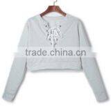 Women's Cotton Caftans Drawstring Hoodie Hooded Neck Fit Crop Top thumbnail-5