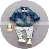 S17641A Children Jean Trench Coats Kids Denim Coats thumbnail-2