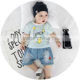 S17053A Newborn Baby Pants Kids Embroider Denim Shorts thumbnail-4