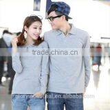New Design Couple Long Sleeve Pique Polo Shirt thumbnail-2