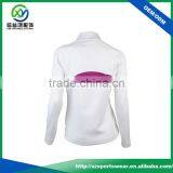 High Quality White Color With Purple Red Big Trims Women Fleece Pullover thumbnail-2