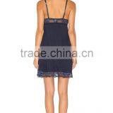 100% Nylon Sleeveless Dress Design With Lace Modern Girl Dress thumbnail-3