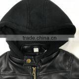 Children pu Jacket With Knitted Hood thumbnail-2