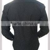 2017 Men's Polka Dot Casual Roll Collar Shirts thumbnail-3