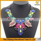 The New European and American Big Colorful Fashion Jewelry With Leaf Shape and Diamond thumbnail-6