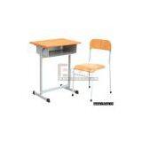 Wooden Single Student Desk and Chair thumbnail-1