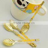 Golden Leave Vintage Spoon and Fork/hy Zinc Alloy l Creative Spoon and Fork /fancy Spoon Fork Dinnerware Tableware