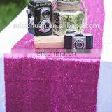 New Arrival Hot Pink Medium Price Shiny Sequins Christmas Table Runner For Wedding Decoration thumbnail-1