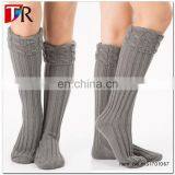 Fashion Floor Socks With Cable Knit Turnover ,knitted Leg Warmers Women thumbnail-1