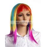 MCW-0368 Party Masquerade Synthetic Long Women Hot Straight Rainbow Wig thumbnail-1