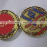 China Wholesale Factory Metal Collection Coin Anti Bronze Plating ISRAEL Coin , Custom Make Double Side Challenge Coin