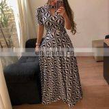 LAITE D2108 Fashion Women Digital Printed Floral Casual Dresses Ladies Plus Size Dresses thumbnail-4
