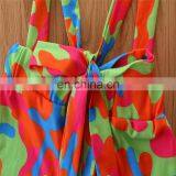 Autumn Winter Baby Girls 2pcs Outfit Ribboned Bamboo Tops + Tie-Dye Bell Pants Bottom 2 Pcs Suspender Set thumbnail-4