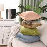 Luxury Glitter Spring Textile Velvet Soft Square Sofa Decorative Solid Color Conutry Sheep Skin Throw Pillows For Home Decor