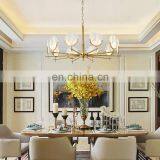 Modern Decorative Gold Metal Led Round Hanging Chandelier Pendant Light thumbnail-4