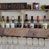 Custom Unfinished Vintage Wooden Wine Holder Rack,wood Wine Glass Racks thumbnail-2