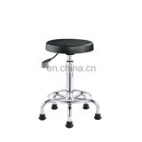 unique modern adjustable height metal saddle laboratory foot stool chair with wheels