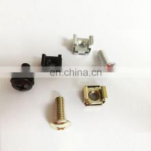 Factory stock SS304 zinc yellow plated M6 cabinet cage nut