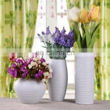 Chinese Style Big Size Ceramic Floor White Large Caliber Pottery Flower Vase thumbnail-5