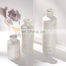 Nordic Rustic Vase White Flower Hydroponic Ornament Unique Luxury Porcelain Ceramic Vase For Home Decor