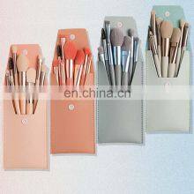 2022 Amazon Wholesale Travel 8Pcs Mini Professional Makeup Brush With PU Bag thumbnail-1