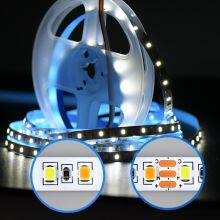 12V Dual Color White+warm White Cct Color Temperature Adjustable 120 Led/m Smd 2835 Led Strip