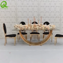 Wholesale Marble Top Stainless Steel Base Modern Furniture Dining Marble Table thumbnail-4