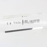 Retail Clear Acrylic Block Print Black Logo