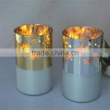 Christmas Glass Rattan Vases Glass Candle Stand