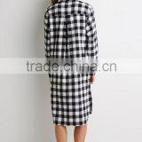 2015 China Manufacturer Customized Ladies Plaid Fashion Shirtdress thumbnail-4