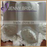 TC107C Factory Supplier Blush Pink Satin Ruffle Rosette Table Cloth thumbnail-4