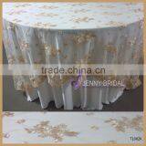 TL002R2 Embroidery Design Gold Lace Cheap Wedding Table Overlay Quality Choice thumbnail-5