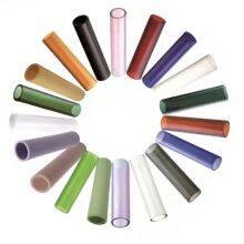 Wholesale High Clear Large Small Diameter Glass Blowing Colored Borosilicate Glass Smoking Tube Pipe thumbnail-3