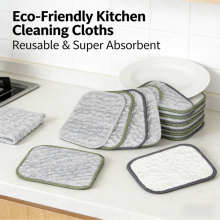 Kitchen Dishwashing Cloth Silver Thread Cotton Sponge Dish Washing Cloth thumbnail-2