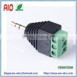 Easy Wire 3.5mm Audio Male to 3 Pin Terminal Block Phoenix Adapter With Screw for CCTV Cameras and Led thumbnail-2