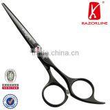 SK100B Flower Whisper Shiny Black Titanium Coating Hair Scissor