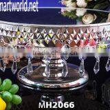 Royal Wedding Cake Stand With Acrylic Crystal Hanging Beads;cake Stand for Wedding Cake Decoration(MH2066)