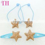 factory low price seastar shape magnetic hair barrette flexible hair band accessories resin hairclip whoelsale