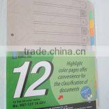 Index Paper A4 - 12 Sheets - Paper Dividers