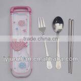 Cheap Stainless Steel Plain Spoon and Chopstick With Plastic Box thumbnail-6