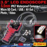 5.5mm 3.5" Endoscope 6X Zoom Borescope DVR 1m Video Recordable Inspection Camera thumbnail-2