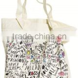 eco friendly pu canvas tote bag for shopping